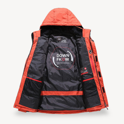 Warm Mens Padded Parka Coat with Hood