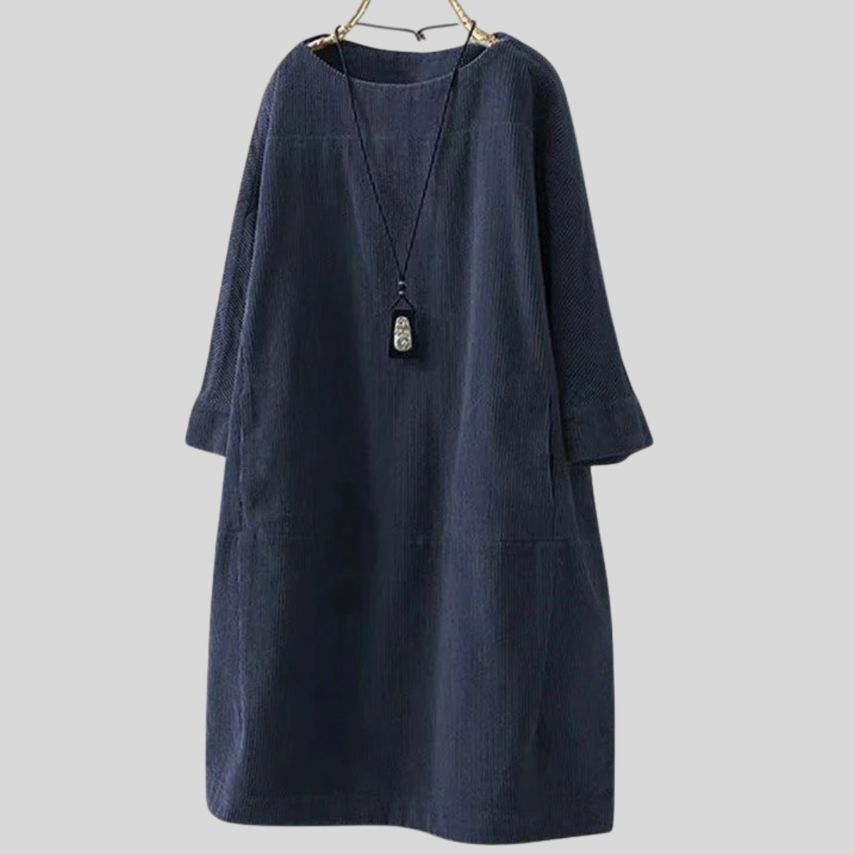 Relaxed Fit Casual Midi Dress
