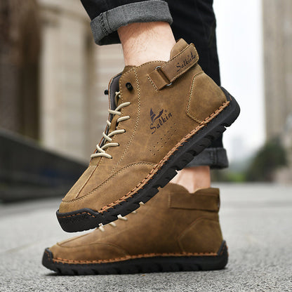 Authentic Brown Leather Ankle Boots