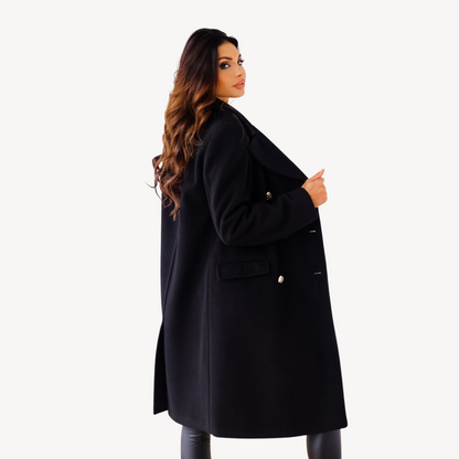 Luxurious Ladies Long Wool Trench Coat