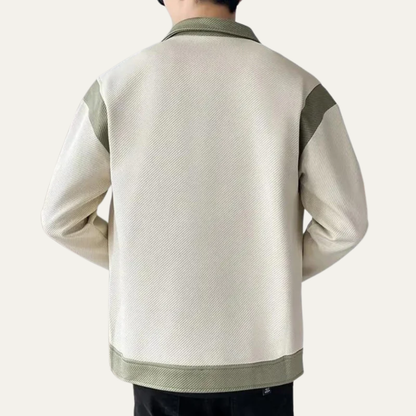 Men's Stylish Colorblock Varsity Jacket