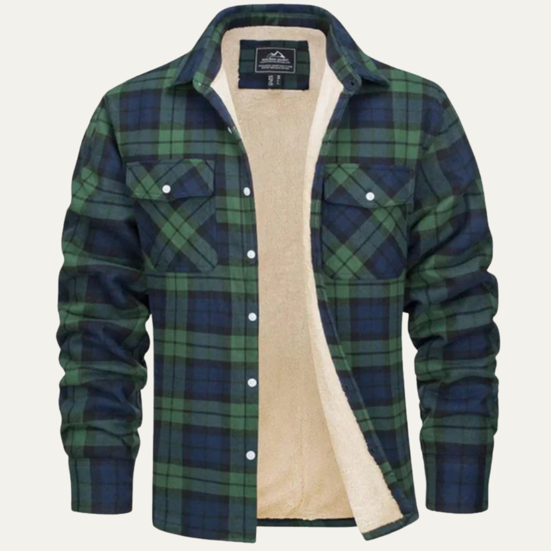 Cozy Plaid Flannel Shirt Jacket for Men