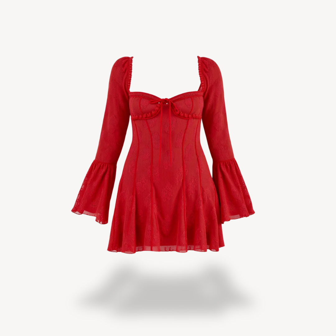 Elegant Lace Fit Mini Dress for Women
