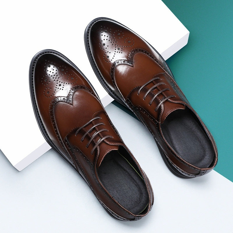 Comfortable Men's Leather Dress Shoes with Padded Insoles - OutfitLondon