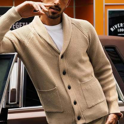 Classic Men's Button Up Knit Sweater Cardigan