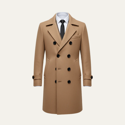 Classic Fit Navy Double Breasted Coat