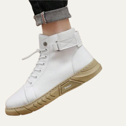 Tall Lace Up Strap Sneaker Boots for Men