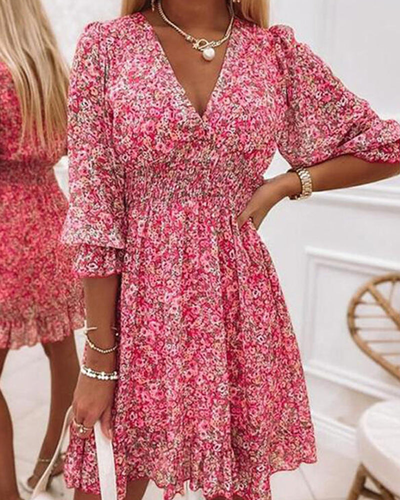 Comfortable Summer Dress for Women with Ruffle Sleeves