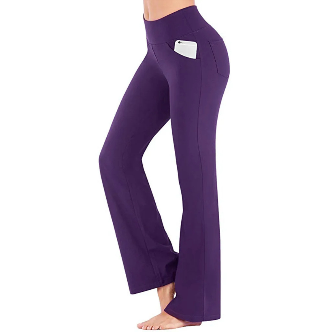 Trendy High Waist Flare Leg Women's Pants