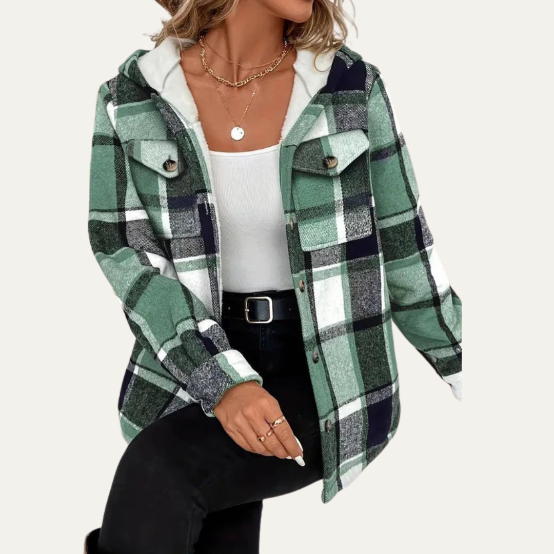Women's Warm Checked Shirt Jacket