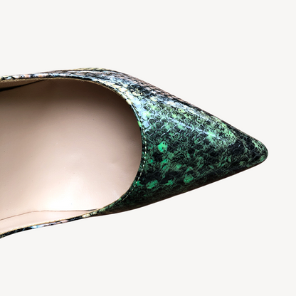 Comfortable Snake Print High Heels for Women