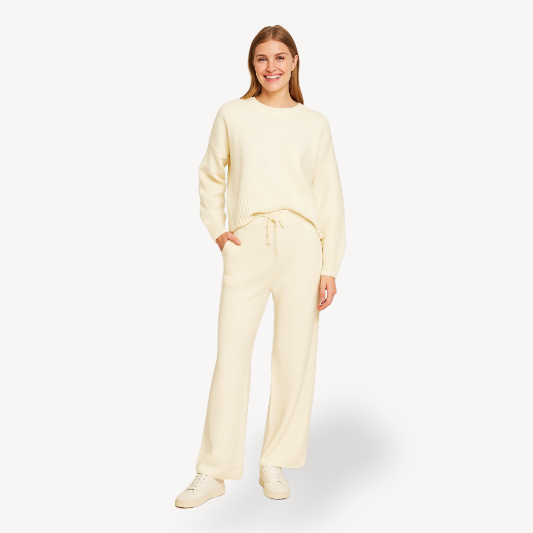 Ladies Cozy Jumper and Trousers Set - OutfitLondon