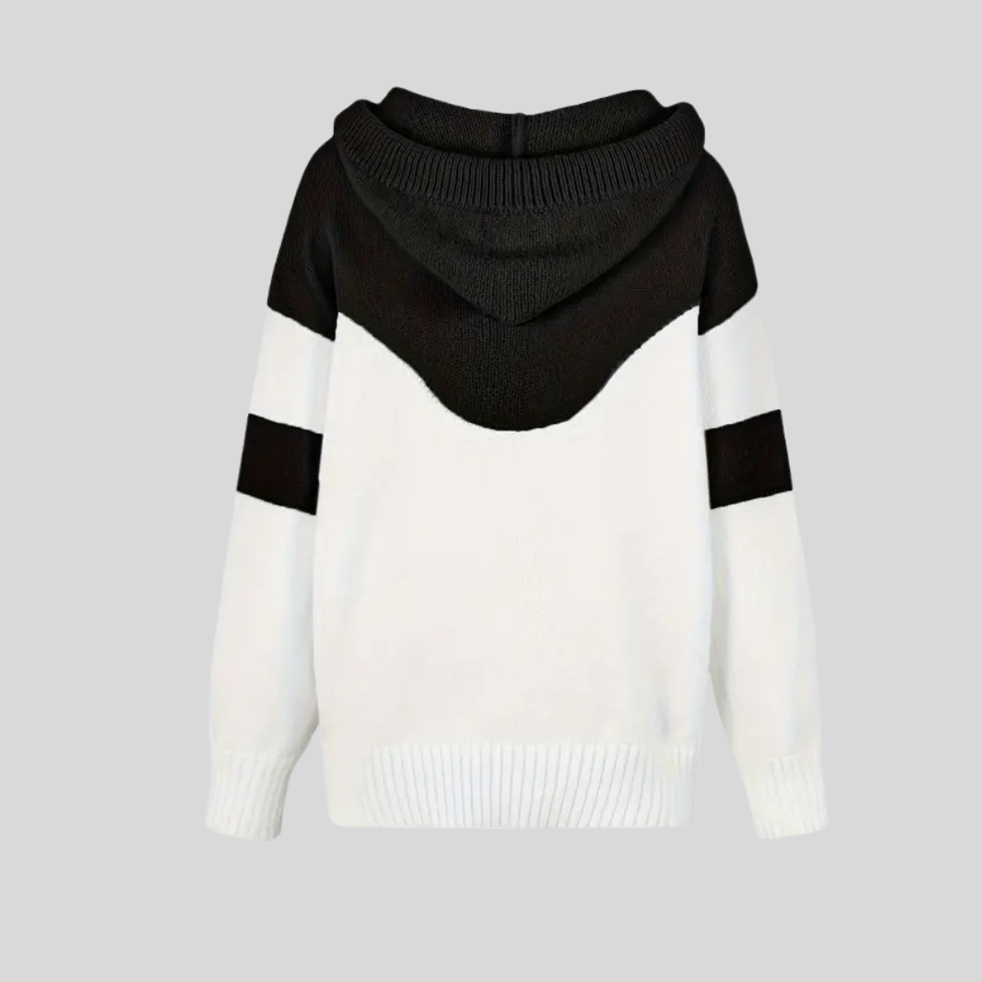 Soft Fleece Dual Color Hooded Sweatshirt