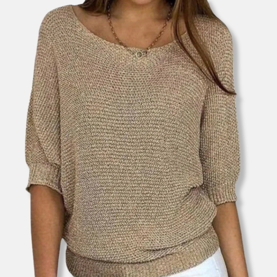 Comfy Oversized Sweater | Casual Scoop Neck Top