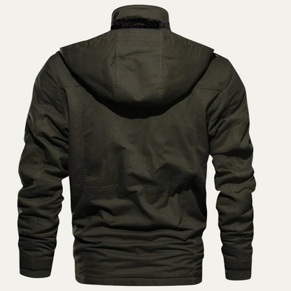 Warm Mens Faux Fur Lined Coat