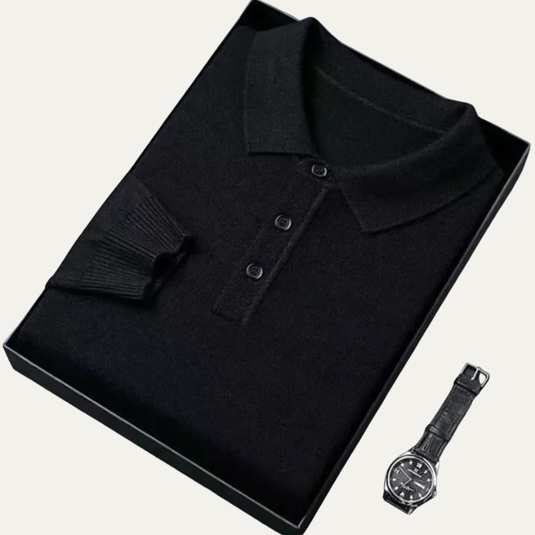 Luxury Soft Knit Polo Shirt for Men