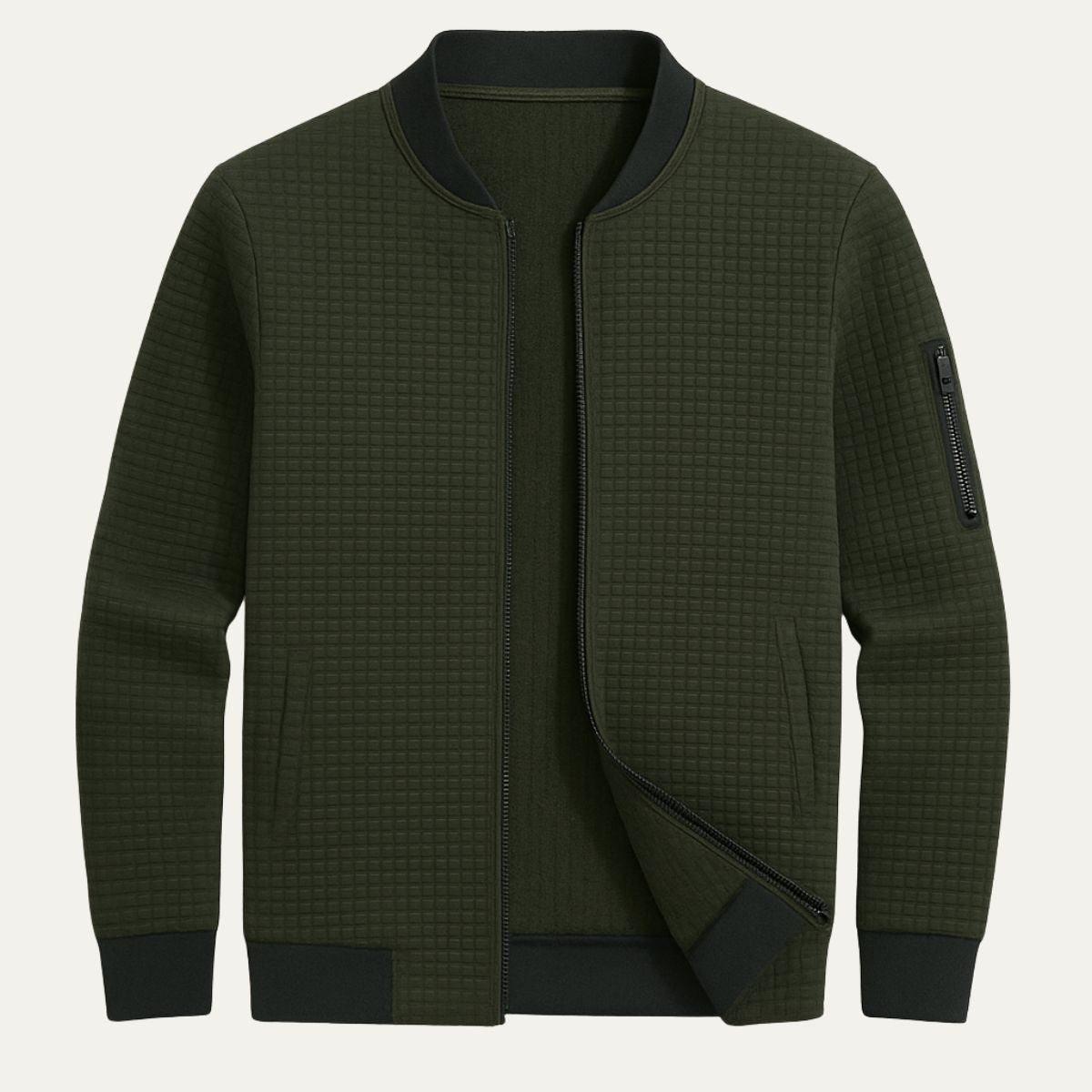 Relaxed Fit Quilted Zip Jacket