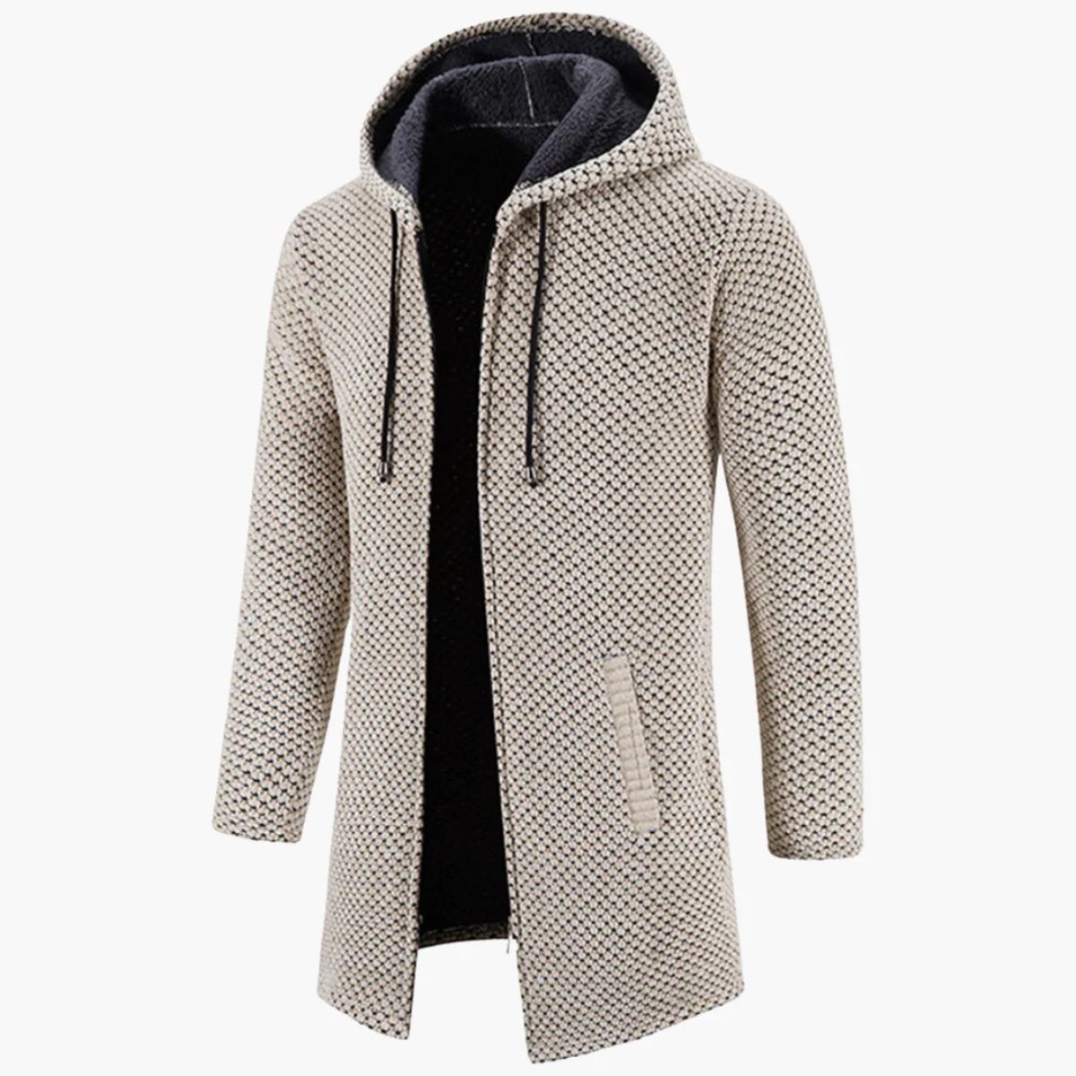 Relaxed Fit Mens Long Cardigan Sweater Coat