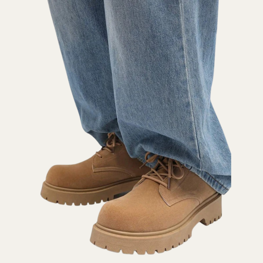 Classic Men's Leather Hiking Ankle Boots