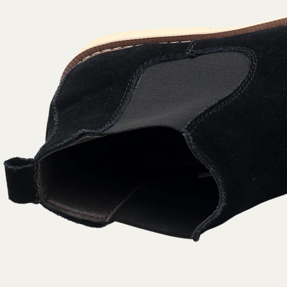 Luxury Men's Suede Leather Ankle Boots with Fur Inside