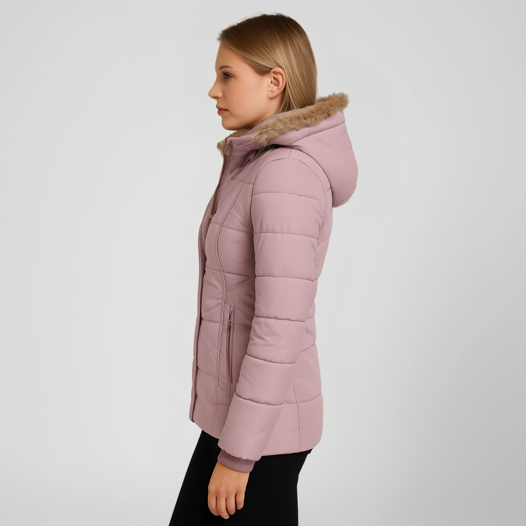 Stylish Hooded Winter Coat with Long Sleeves