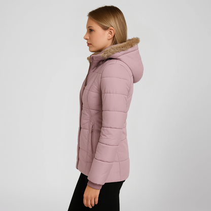 Stylish Hooded Winter Coat with Long Sleeves
