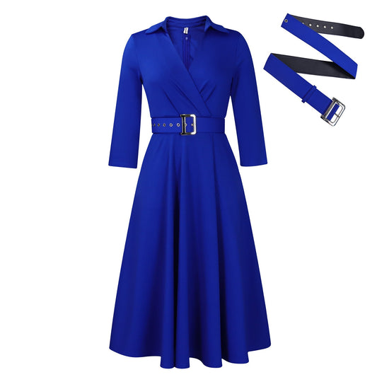 Slim Fit 3/4 Sleeve Ladies Evening Dress - OutfitLondon