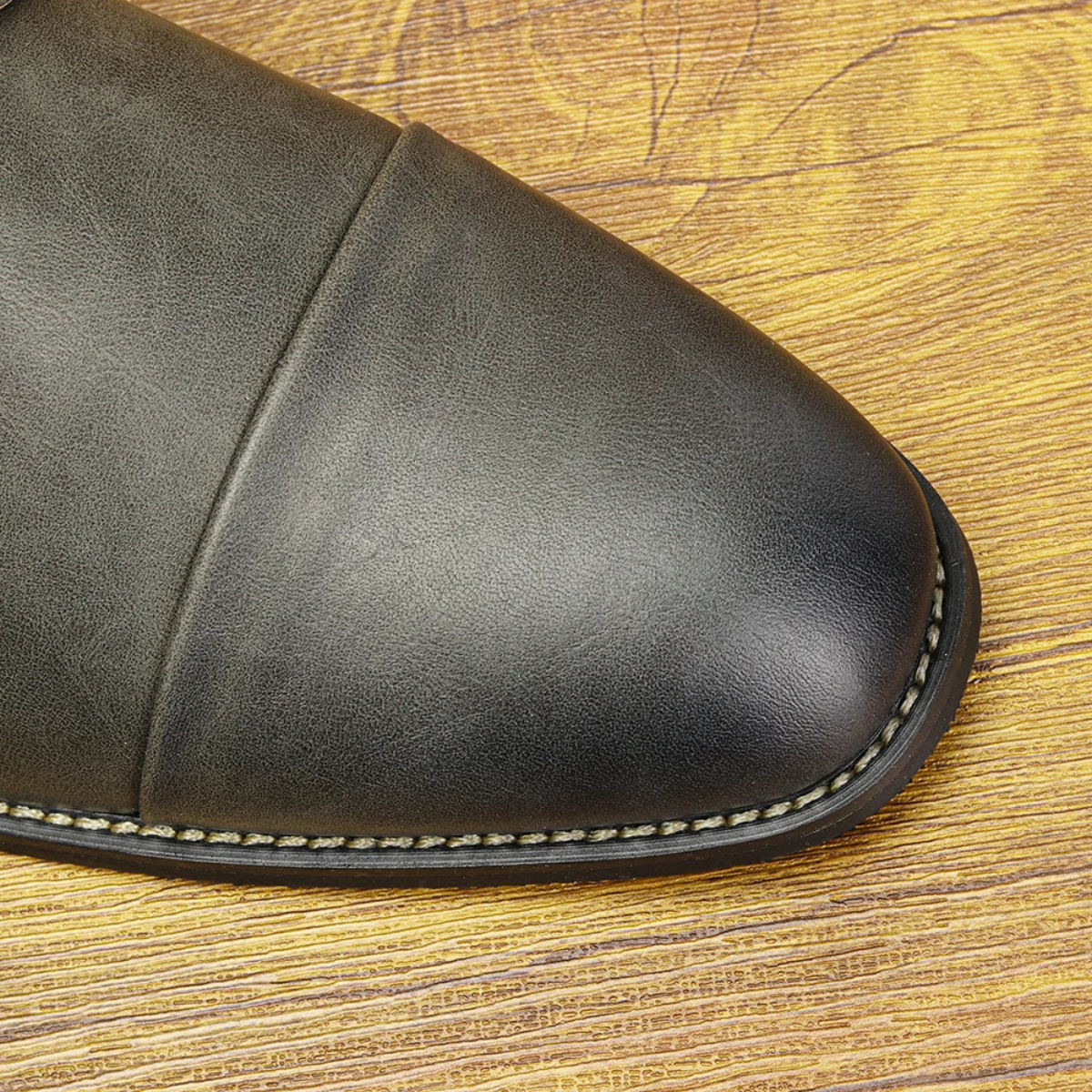 Stylish Men's Leather Zip Up Ankle Boots