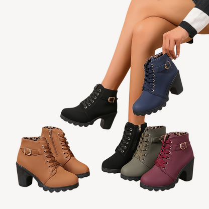 Comfortable Ankle High Heel Boots