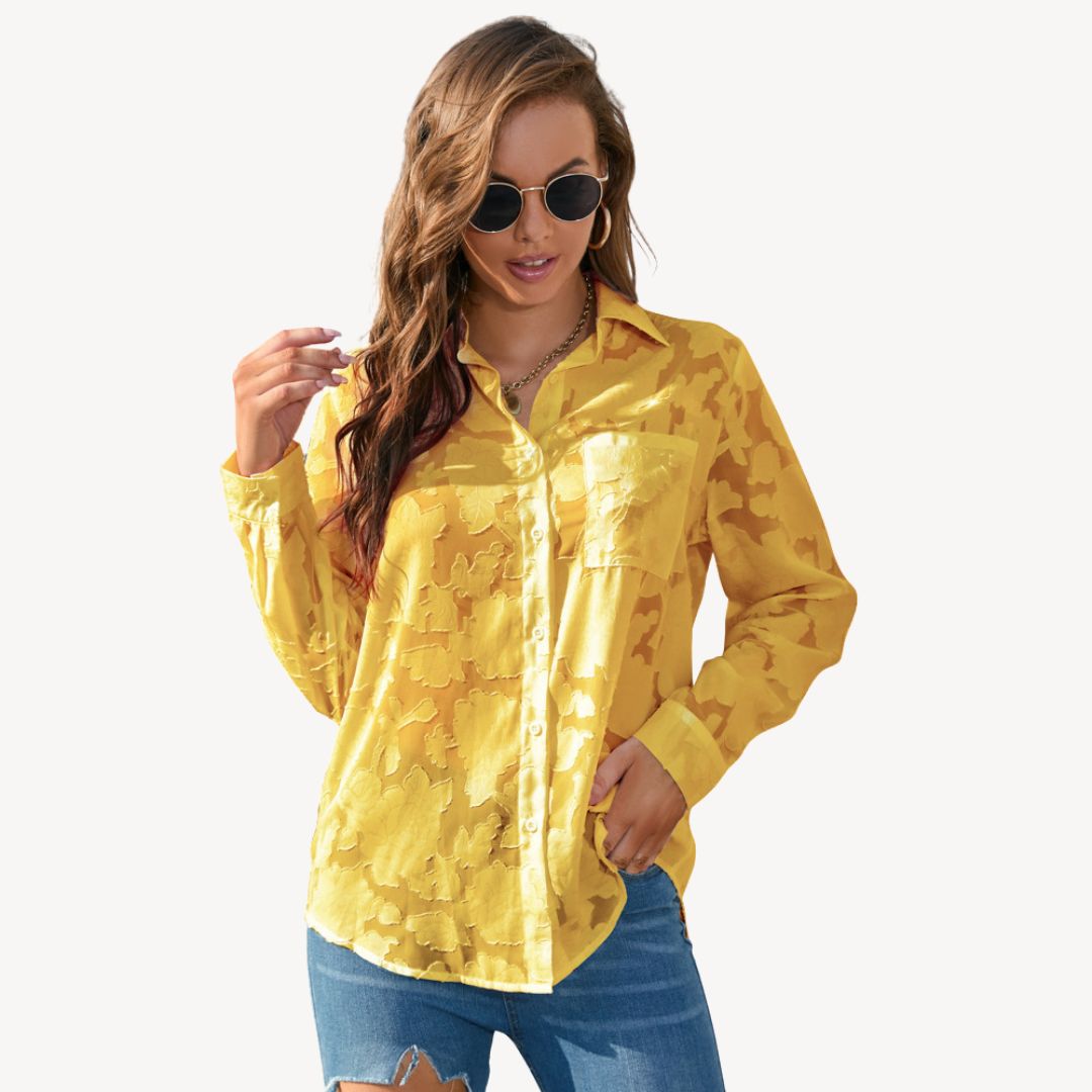 Feminine Floral Blouse Shirt
