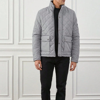 Classic Black Padded Mens Parka Jacket