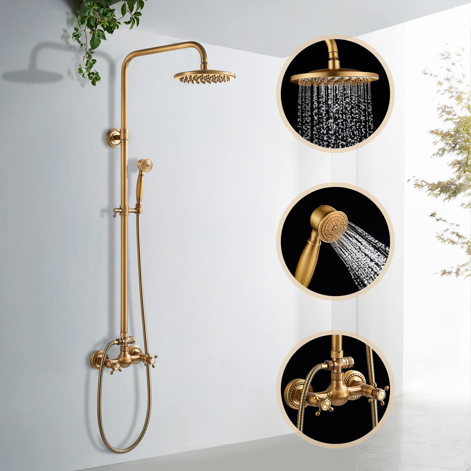 Premium Brass Adjustable Shower Head Set - OutfitLondon