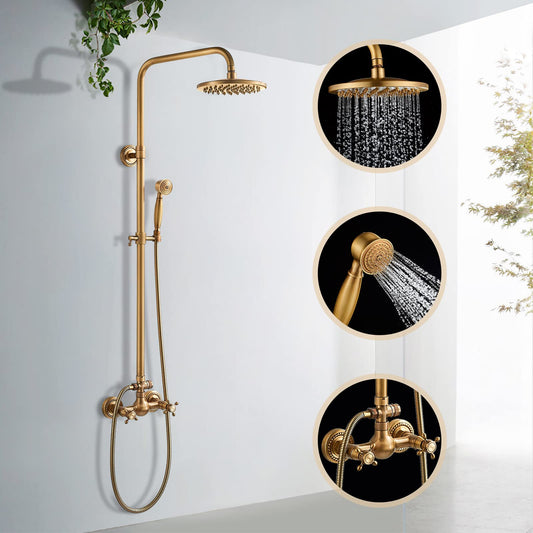 Premium Brass Adjustable Shower Head Set - OutfitLondon
