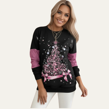 Women's Festive Holiday Tree Sweatshirt - OutfitLondon