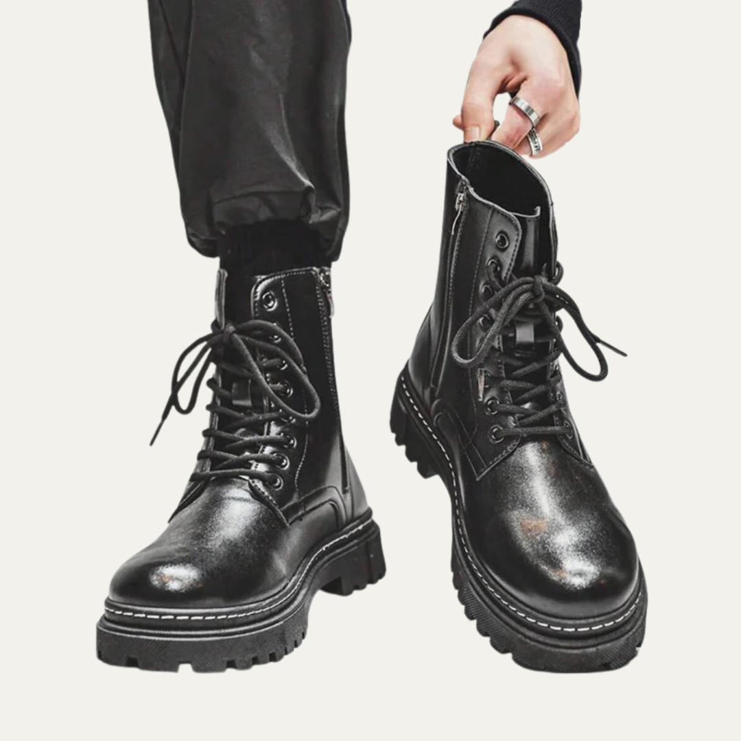 Tough Lace Up High Ankle Boots for Men