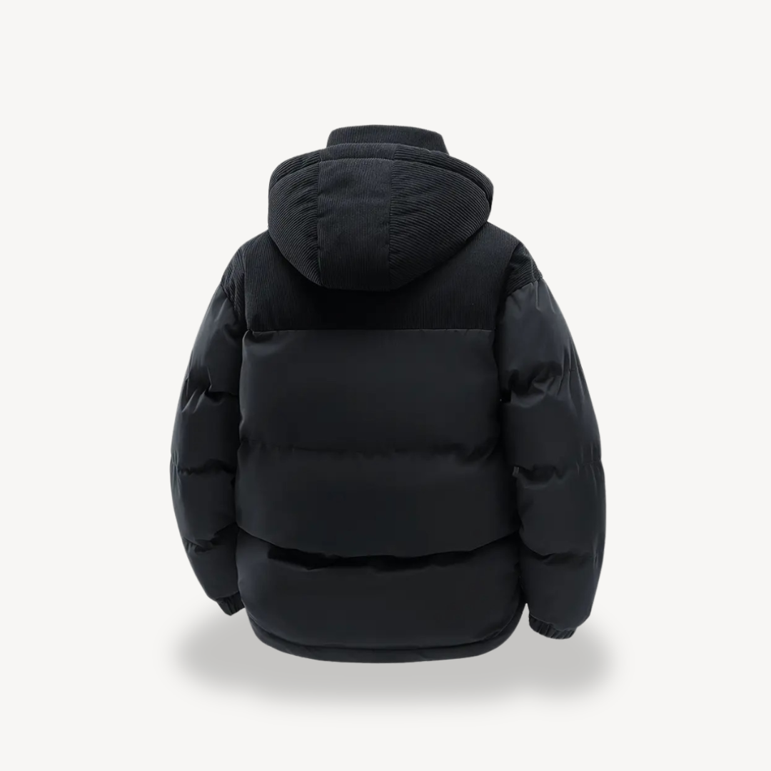 Warm Quilted Jacket with Fleece Lined Hood