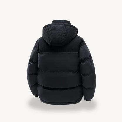 Warm Quilted Jacket with Fleece Lined Hood