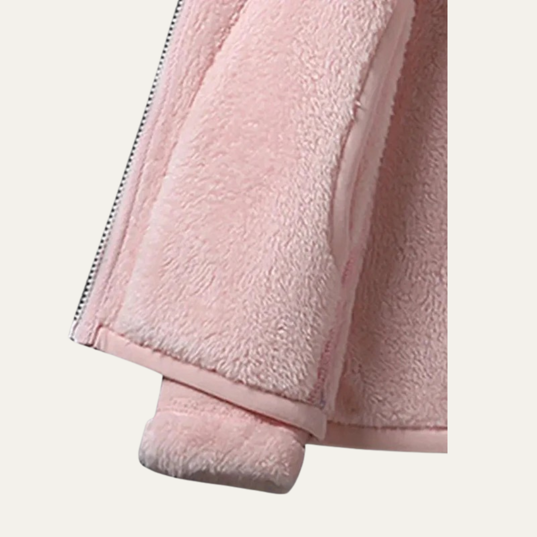 Ladies Cozy Fleece Zip Up Jacket