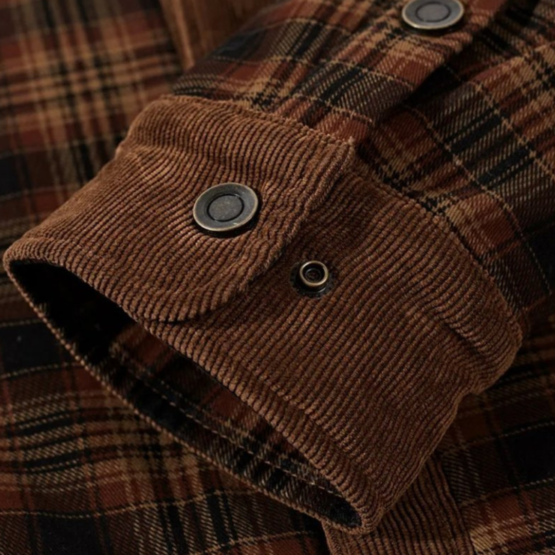 Warm Checked Flannel Coated Jacket