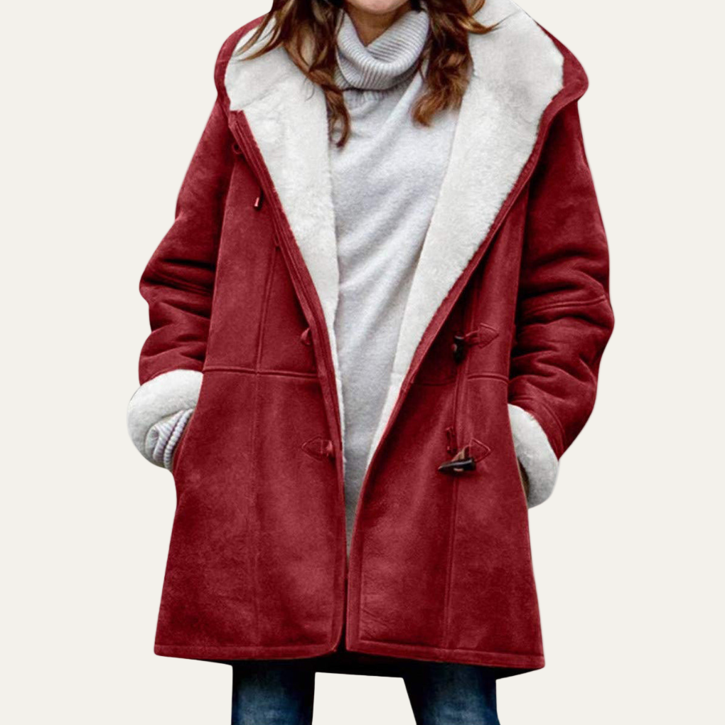 Cozy Faux Fur Toggle Coat for Women