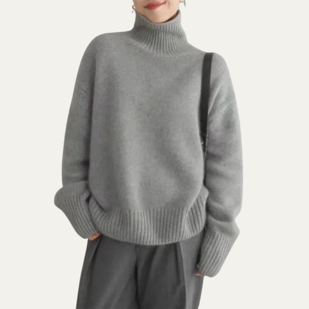 Relaxed Fit Crew Neck Knit Winter Sweater