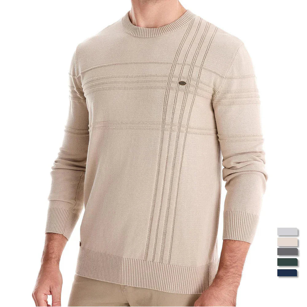Classic Men's Patterned Crew Sweater