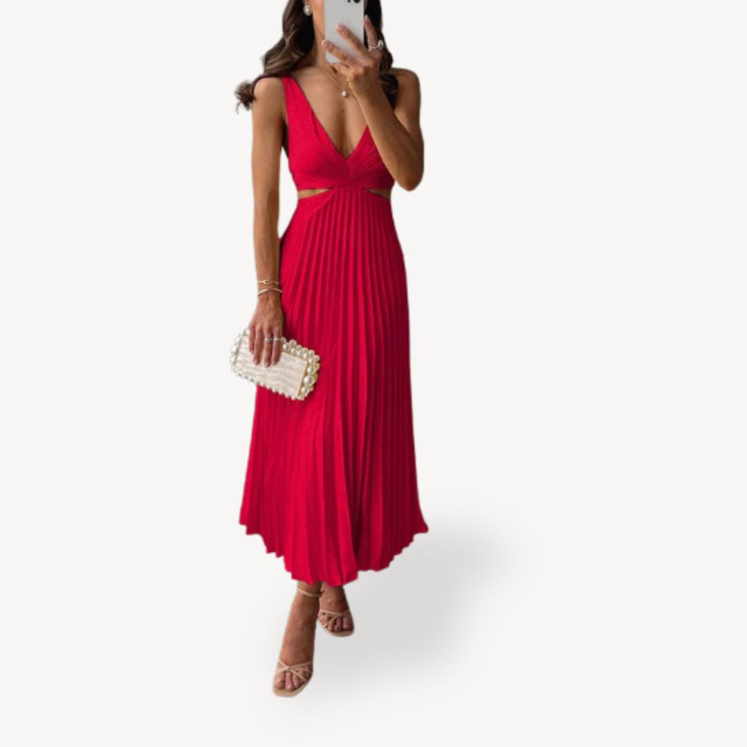 Floral High Waist Midi Skirt Dress