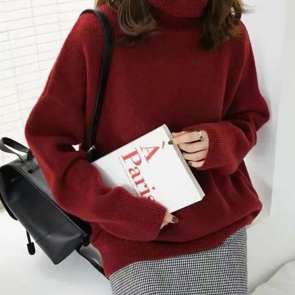 Cozy Women's Soft Crew Neck Wool Sweater