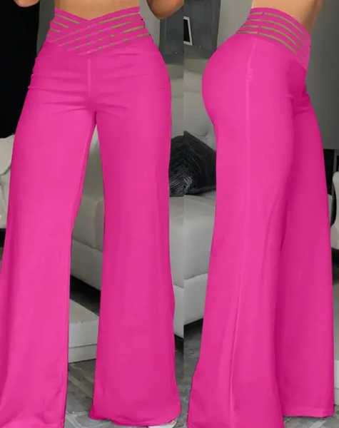 Women's Soft High Waist Flare Leg Pants