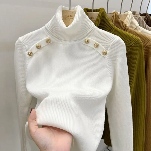 Soft Women's Relaxed Fit Turtleneck Jumper