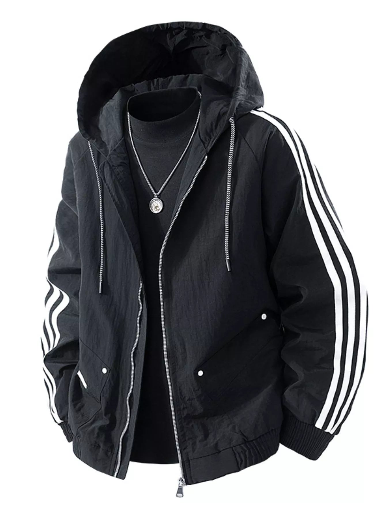Big Mens Waterproof Hooded Coat