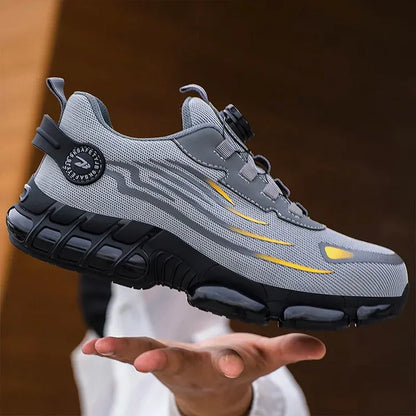 Tough Waterproof Hiking Work Boots with Grip Sole