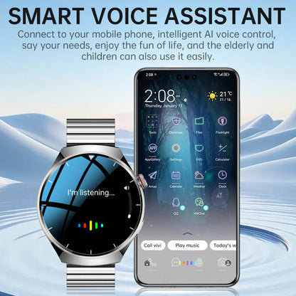 One-click Blood Pressure Blood Sugar ECG/EKG HRV Heart Rate Monitor Health Smart Watch