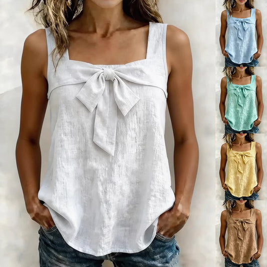 Women's Casual Cotton Square-Neck Tank Top